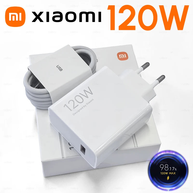 120W Xiaomi Super Fast Charger 100W Turbo Hyper Charge Adapter Mi 17 15 14 13 11T Ultra Pro Redmi 12C Note 14 POCO F6 F7 X7 Pro