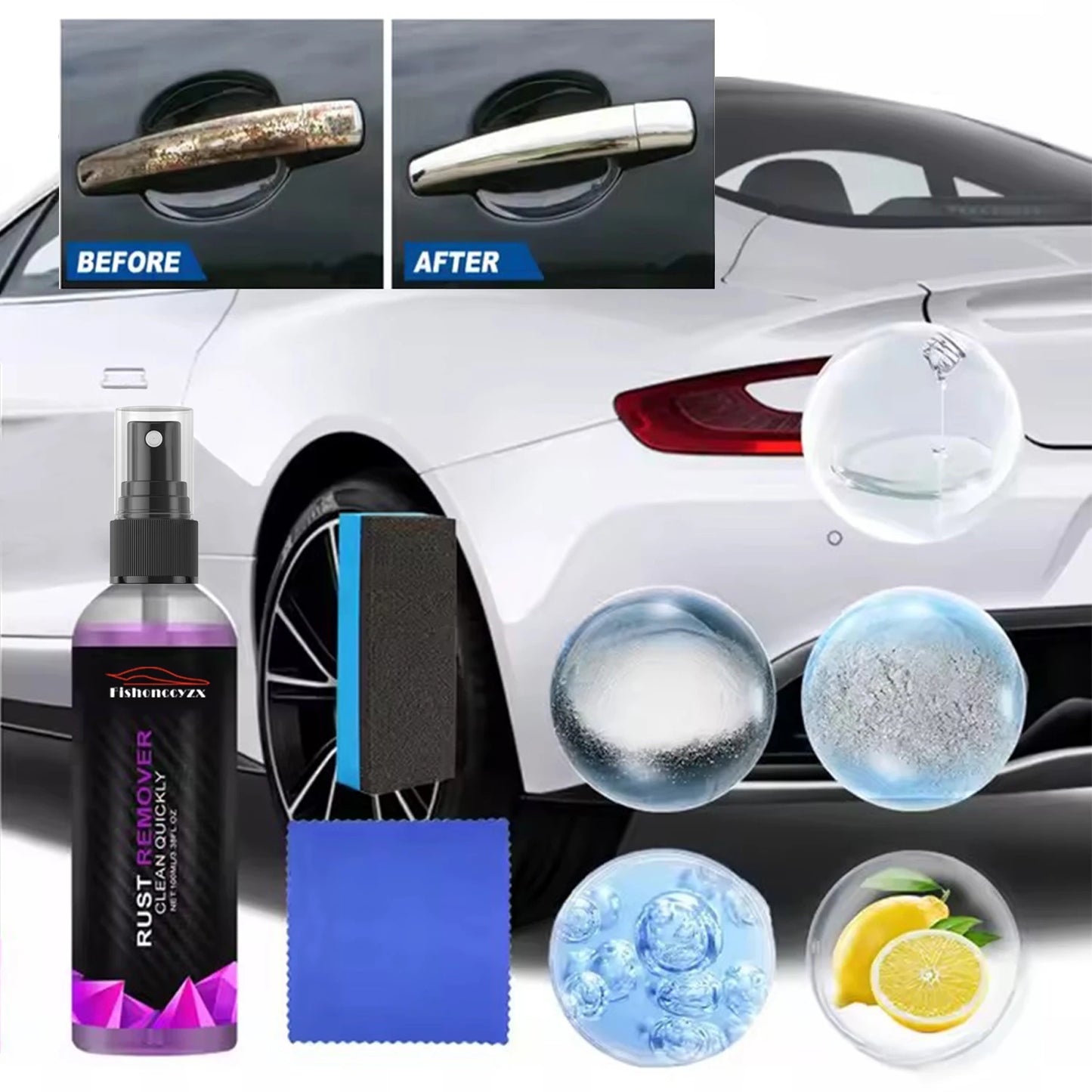 100ml Rust Inhibitor Paint Rust Remover Derusting Spray Car Rust Removal Spray Car Wheel Hub Rust Remover Car Accessories
