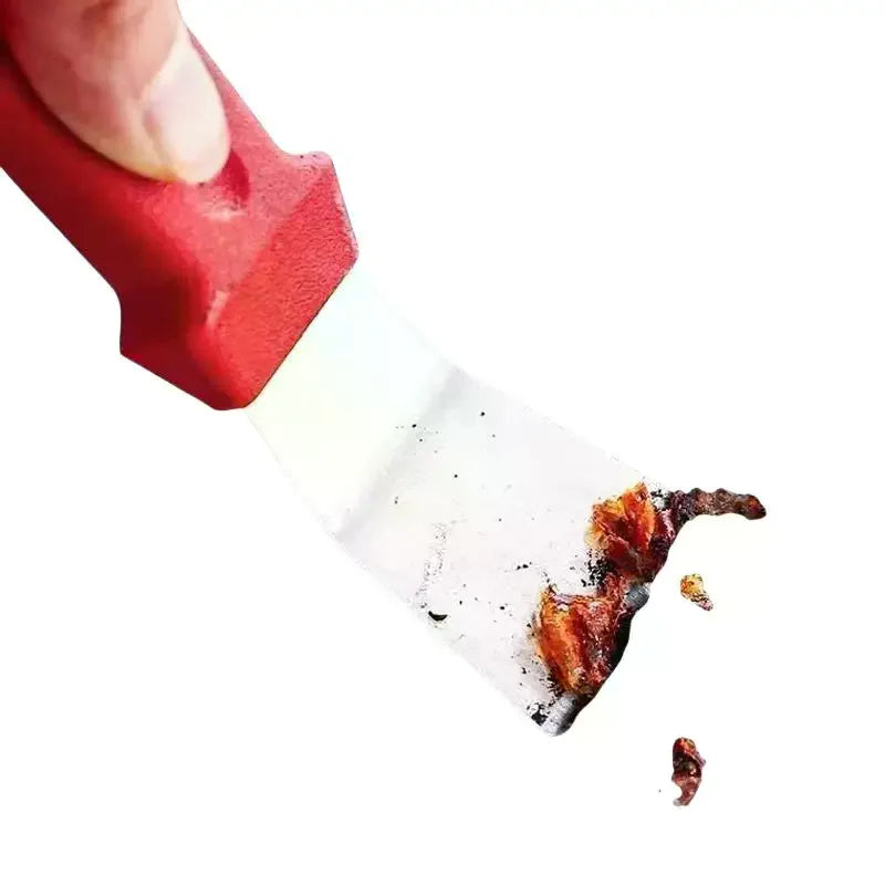 Stainless Steel Cleaning Scraper Nonslip Handle High Scraping Power For Kitchen Grease Grout Cleaning