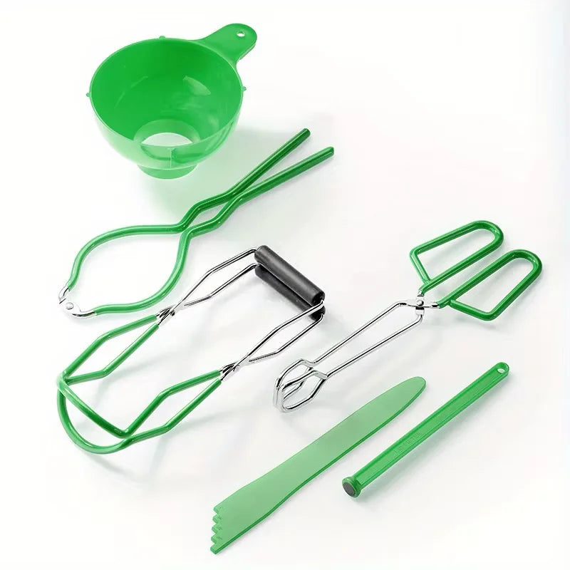 6PCS Canning Supplies Canning Kit, Canning Essentials Set Include Tongs, Wide Mouth Funnel, Jar Lifter, Jar Wrench