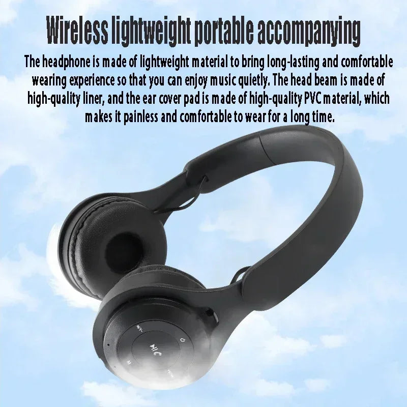 Y08 Wireless Bluetooth Headphones With Microphone Sound Insulation Gaming Earphone Hifi Bass Earbuds Blutooth5.3 Hedsets