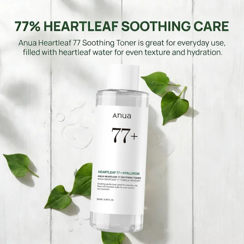 Anua Heartleaf 77% Soothing Toner,Moisturizing,Calming Skin,Refreshing,Purifying for Sensitive Skin Skincare Products 250ml
