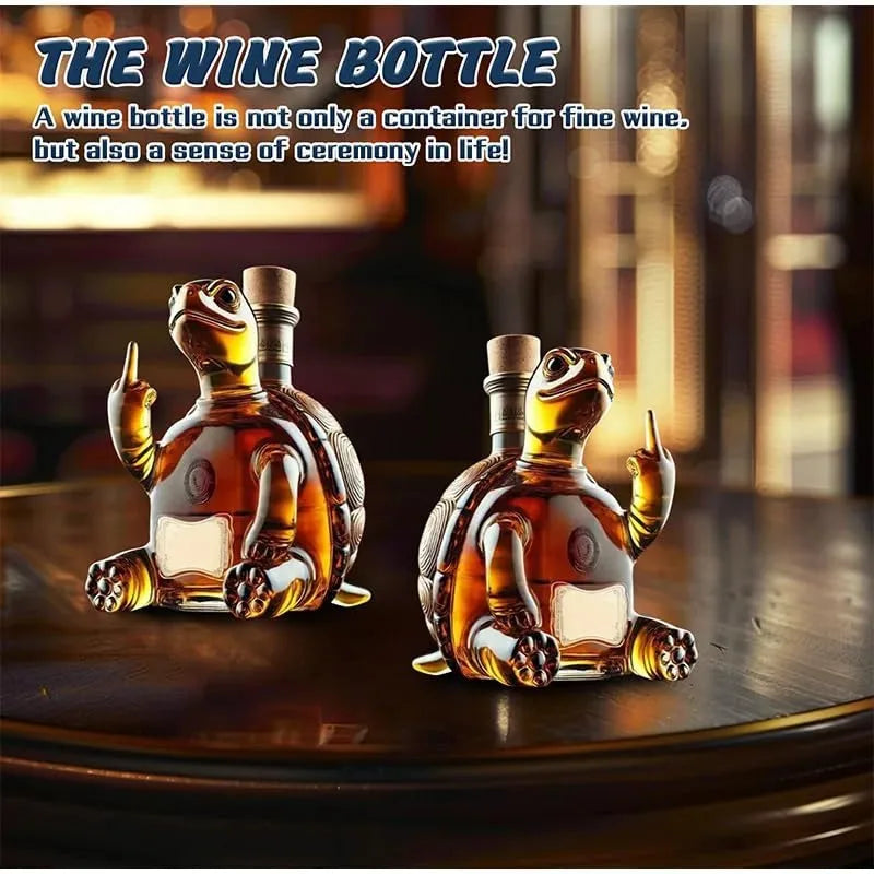 Funny Middle Finger Animal Modeling Wine Bottle Whiskey Glass Decanter Bar Wine