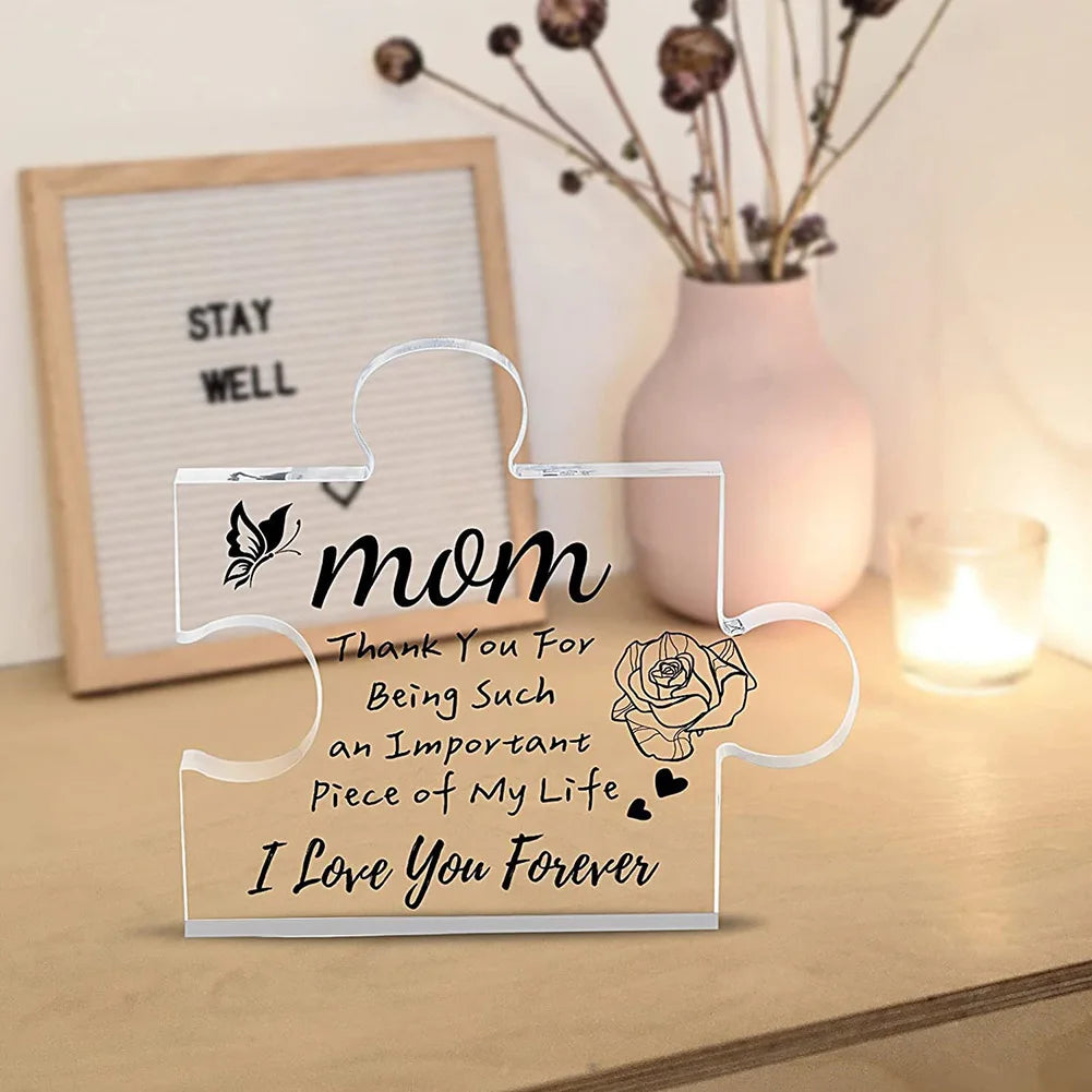 Acrylic Puzzle Decoration Decorative Acrylic Table Puzzle Decor Multifiunctional Best Gifts for Parents Relatives