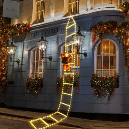 LED Santa Climbing Ladder Lights