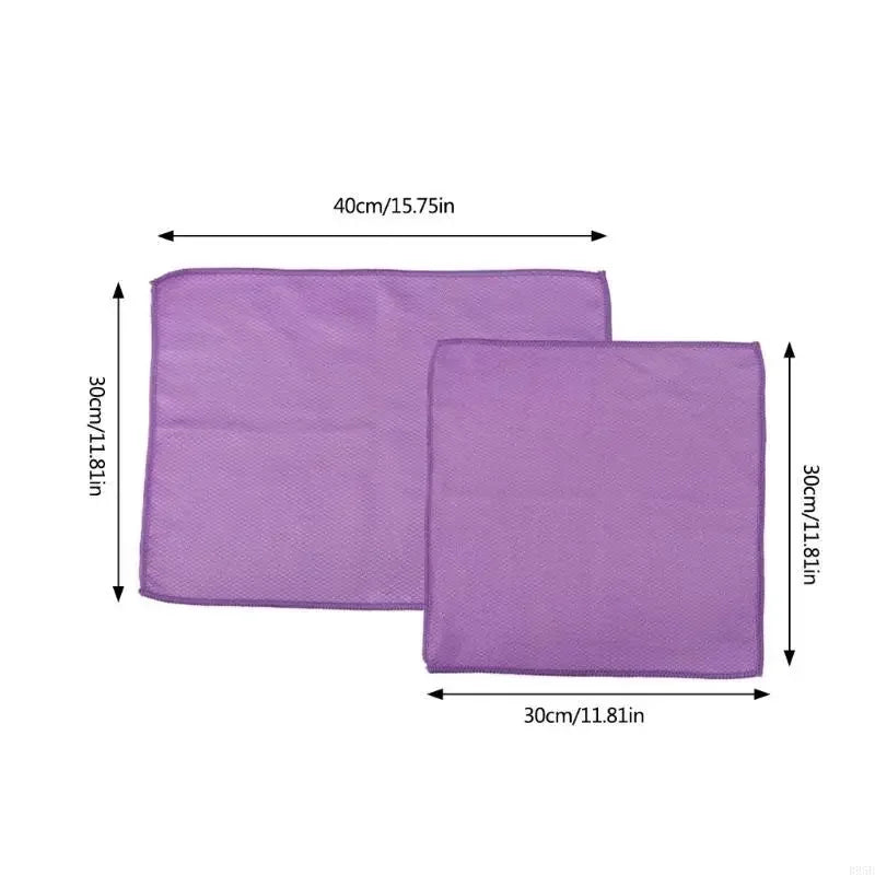 Multipurpose Wire Cloth Microfiber Fish Scales Cleaning Cloth 10Pcs for Shines On Glassware and Steel B95B