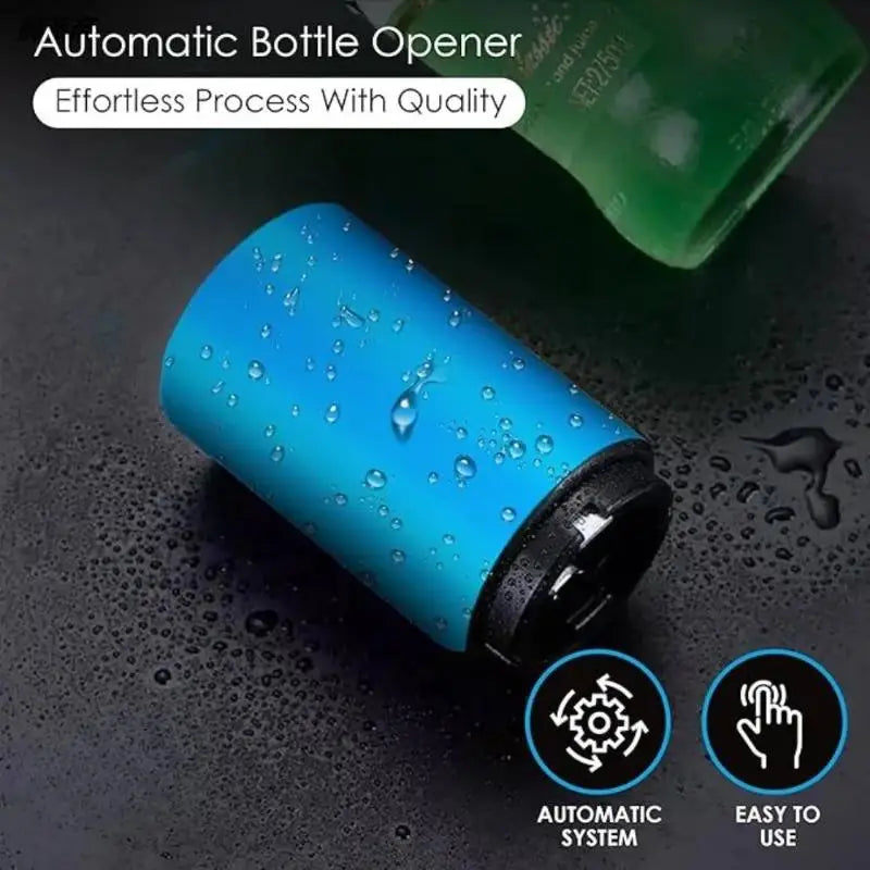 1Pc Automatic Stainless Steel Beer Bottle Opener Magnet Beer Opener Stainless Steel Push Down Opener Wine Kitchen Bar Tools.