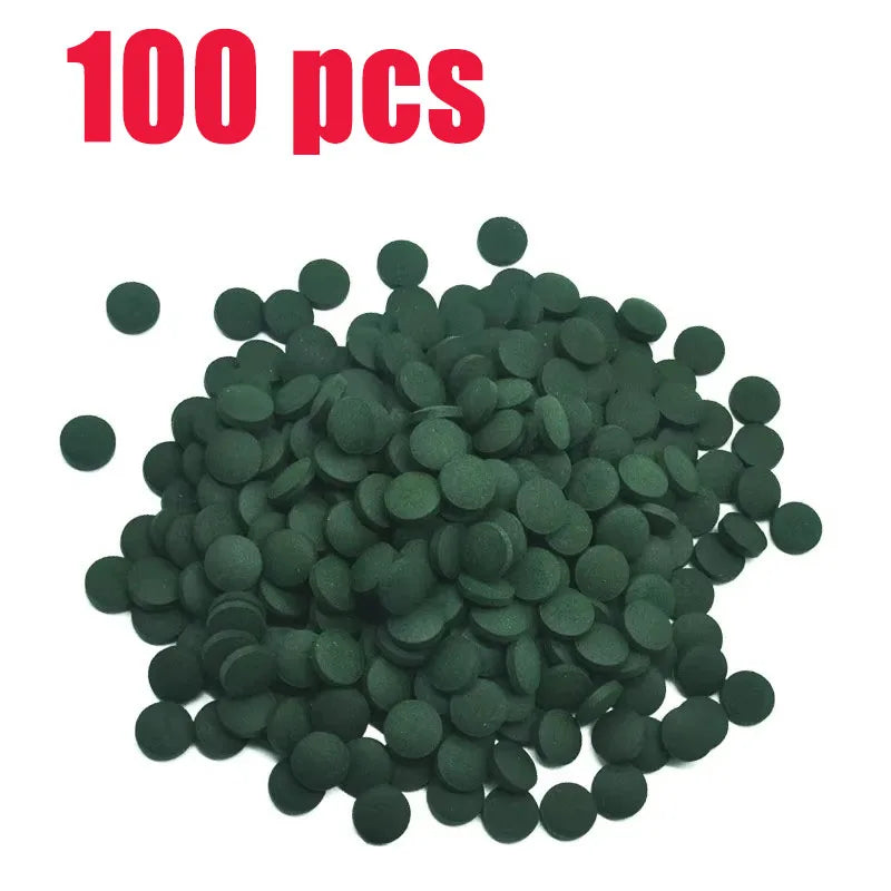 100-800pcs Spirulina Tablets Enrichment Favorite Pet Food fish crystal red shrimp pet food