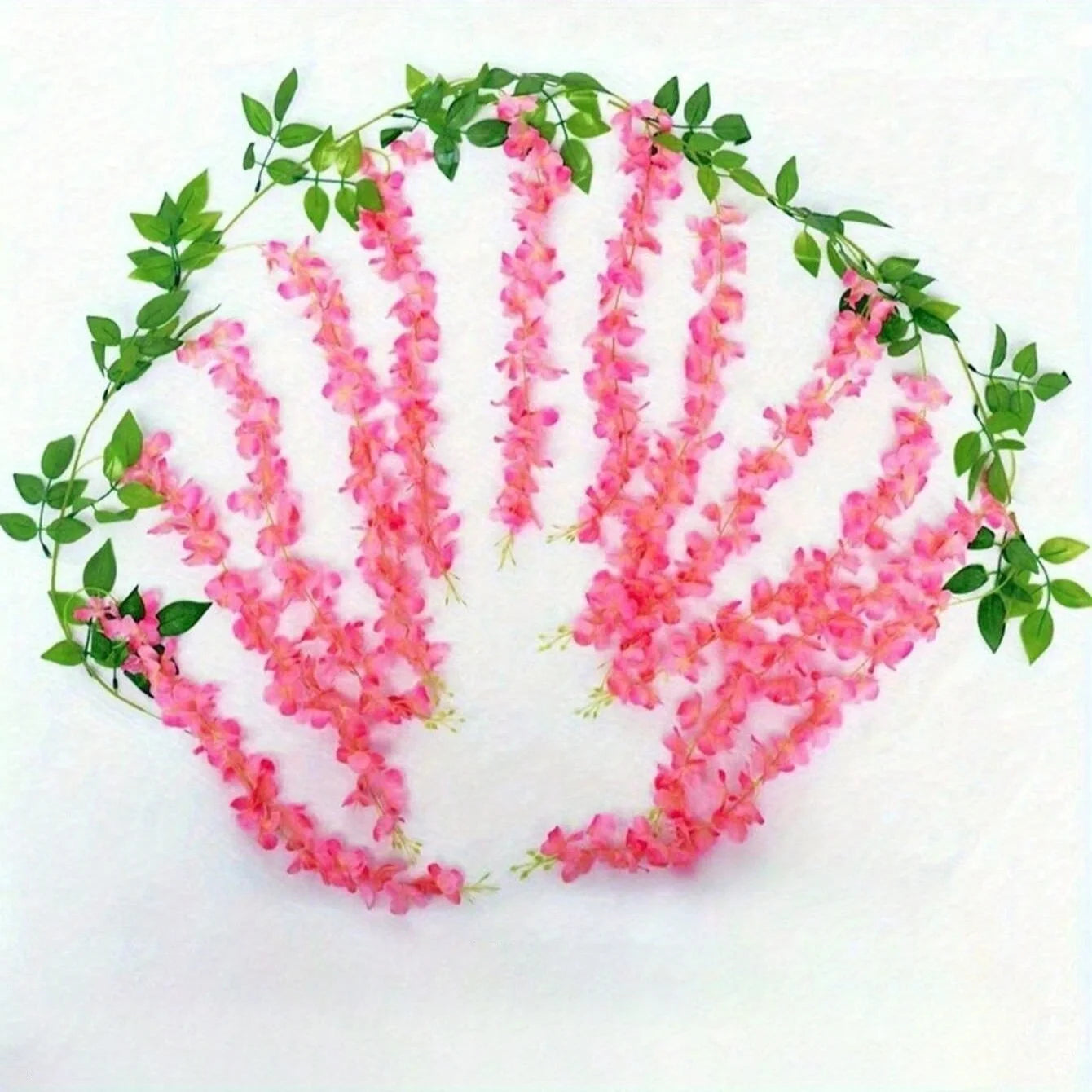 1 set artificial lavender vines, plastic fake flower strings, hanging garland decoration, suitable for weddings, Mother's Day
