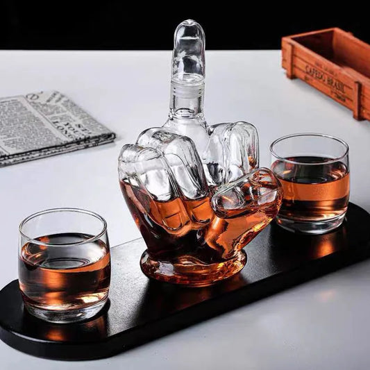 1000ML Decanter, Novelty Finger Whisky Decanter, Scottish Bourbon Bottle