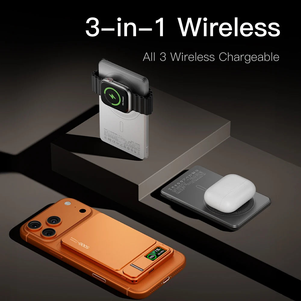 CCC Alloy Original Power Bank For MagSafe Magnetic Wireless 20W Fast Charger Portable External Battery For iPhone 17 16 iWatch10