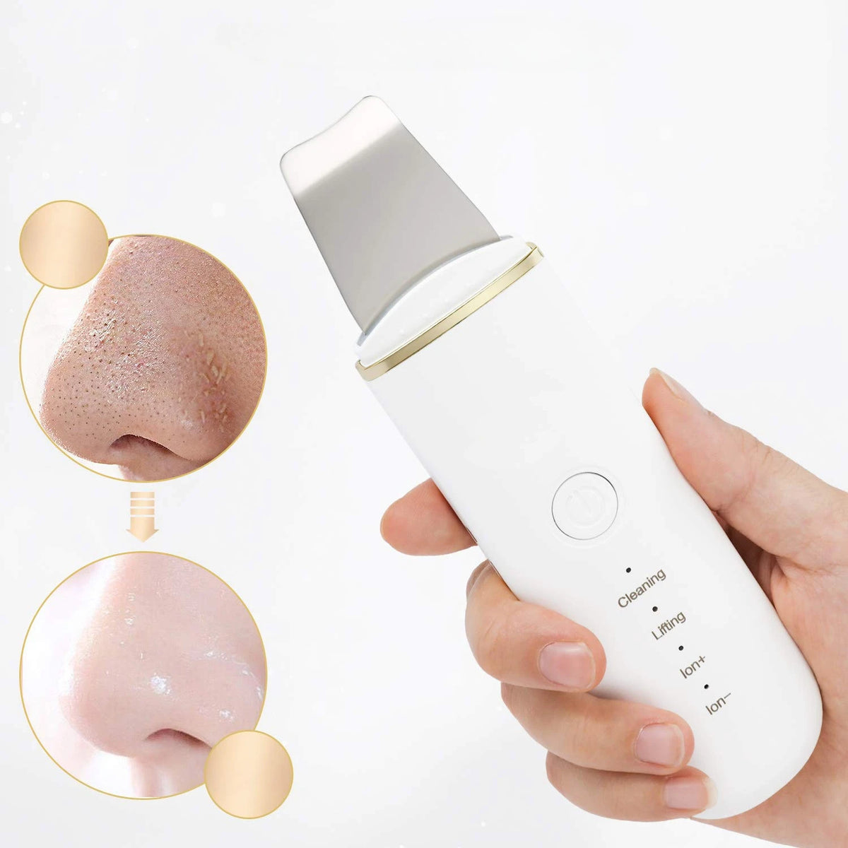 Ultrasonic Skin Scrubber Vibration Face Spatula Blackhead Remover Shovel Clean Cavitation Peeling Facial Lifting Skin Care Tools
