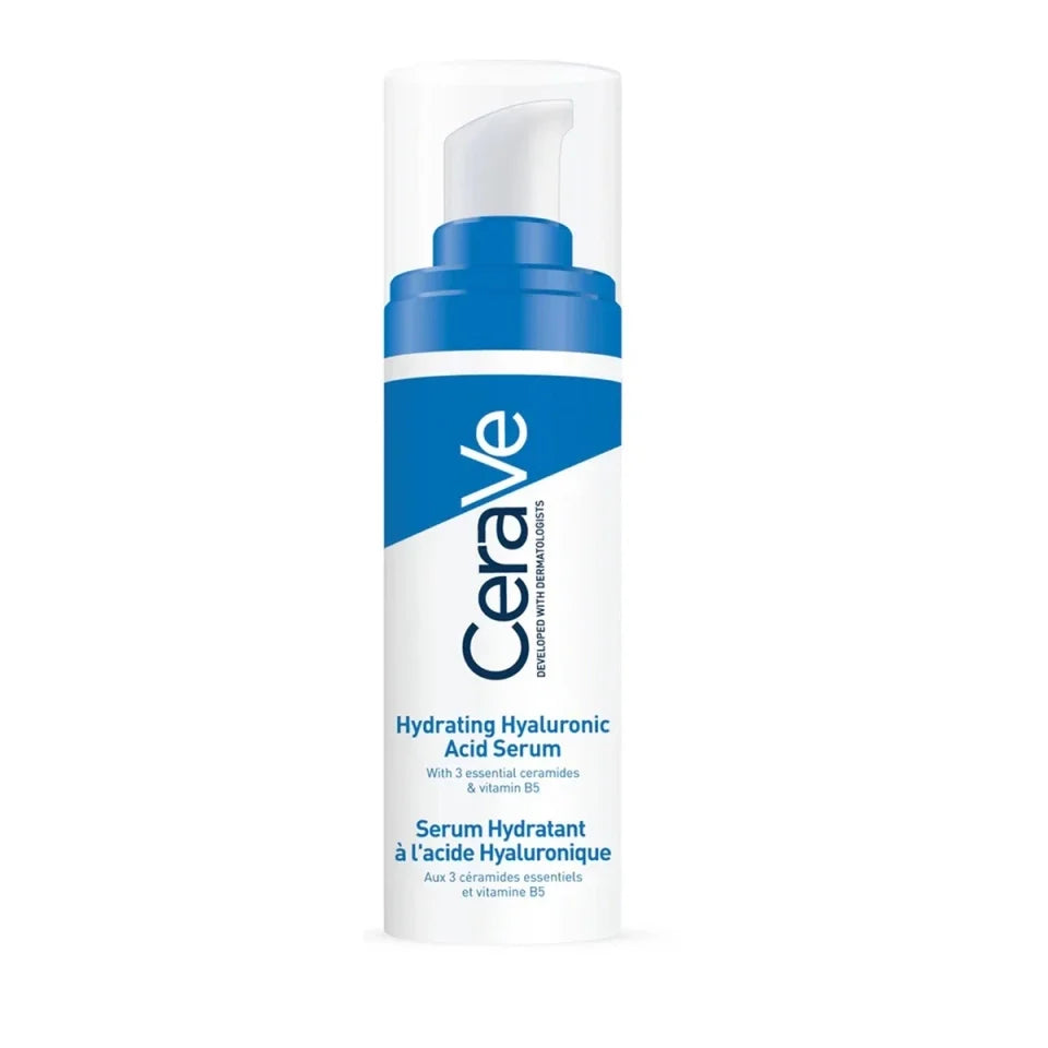 Cerave Hyaluronic Acid Serum for Face with Vitamin B5 and Ceramides, Hydrating Face Serum for Dry Skin, Fragrance Free, 1 Ounce