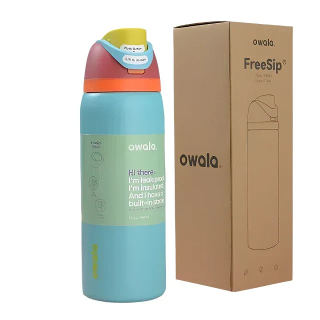 Owala Free Sip Water Bottle Bow KT Pink