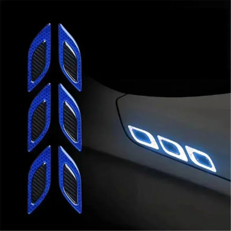 6pcs/set Reflective Strips Anti-Scratch Anticollision Car Stickers Auto Accessories Exterior Eflective Decals