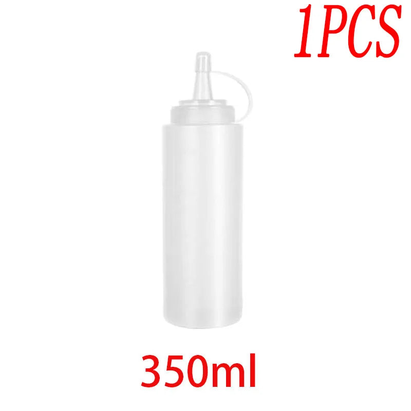 Large Squeeze Condiment Bottles with Nozzles Ketchup BBQ Sauces Olive Oil Bottle Dispenser Squeeze Sauce Bottle Kitchen Gadget