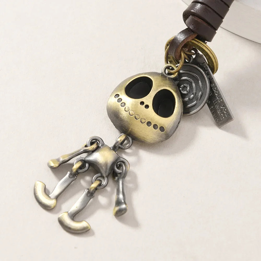 1pc Men Children Keyrings Cute Alloy Robot Keychain Creative Jewelry Keyrings Car Key Chains kids Adults Birthday Present 2025