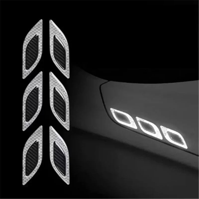 6pcs/set Reflective Strips Anti-Scratch Anticollision Car Stickers Auto Accessories Exterior Eflective Decals
