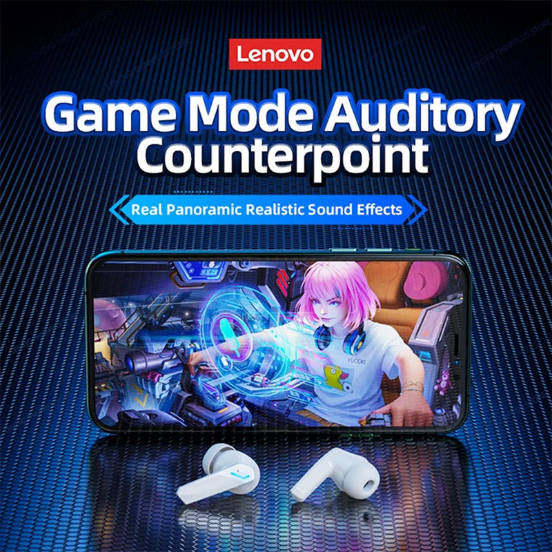 Lenovo GM2 Pro Bluetooth 5.4 Earphones Sports Headset Wireless In-Ear Gaming Low Latency Dual Mode Music Headphones New