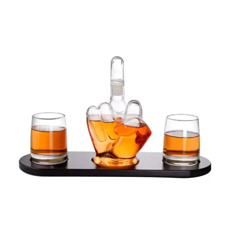 1000ML Decanter, Novelty Finger Whisky Decanter, Scottish Bourbon Bottle