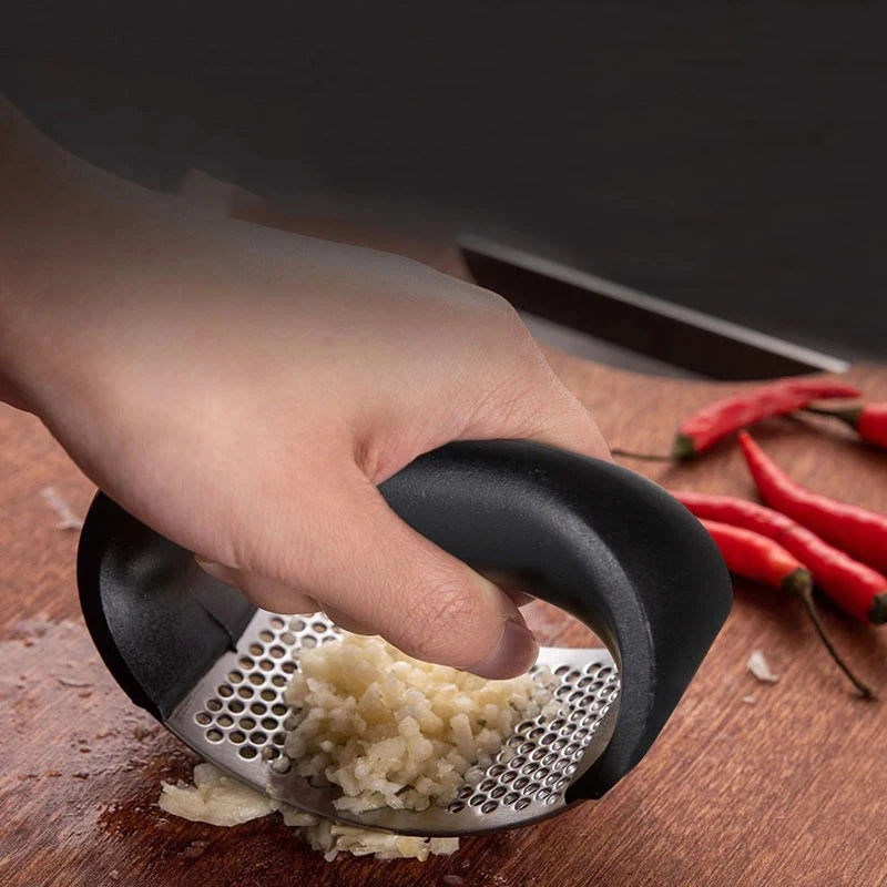 1-6Pcs Stainless Steel Washable Garlic Press, Thickened Garlic Clip, Household Garlic Puree Grinder, Garlic Mortar, Kitchen Tool