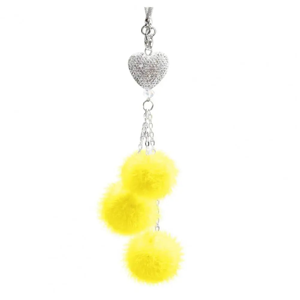 Fashion Diamond Car Accessorie Bling Hairball Pendant Auto Rearview Mirror Pendant Birthday Gift Auto Decoraction Ornaments