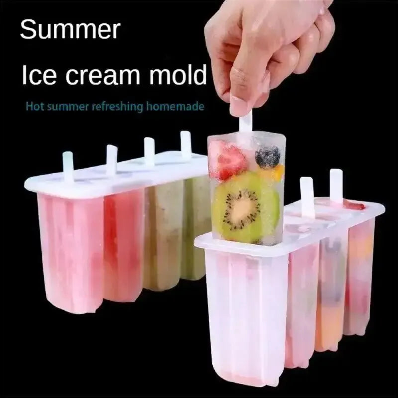 Popsicle Mold With Lid Home Made Homemade Mung Bean Popsicle Homemade Ice Cream Frozen Ice Cream Molds