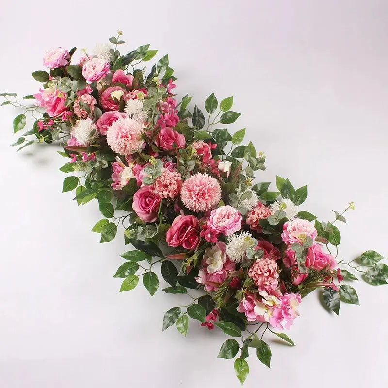 Luxury White Rose Flower Row
