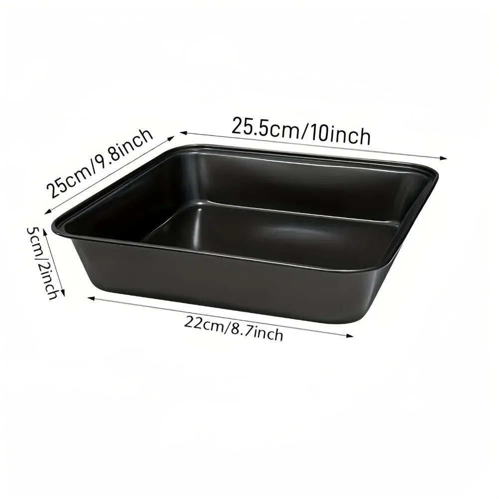 Nonstick Rectangular Carbon Steel Roasting Pan | Rustproof Baking Tray for Bread Cake Professional Kitchen Utensils Carbon Steel