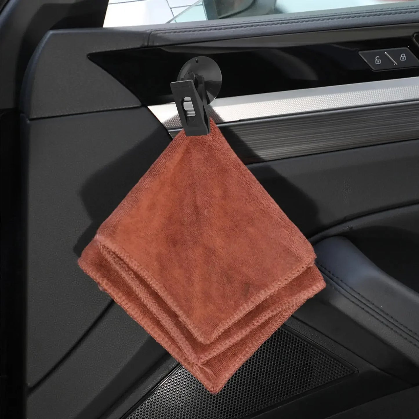 1 Pair Car Interior Window Clip Mount Suction Cap Clip Plastic Sucker Removable Holder For Sunshade Curtain Towel Ticket Y6F1
