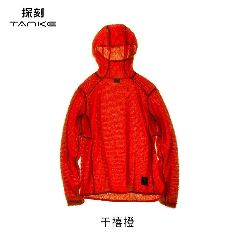 Thermolite® Lightweight Hooded T-Shirt Men's Long Sleeve Thermal Hoodie for Hiking, Camping & Cycling Anti-Static & Anti-Pilling