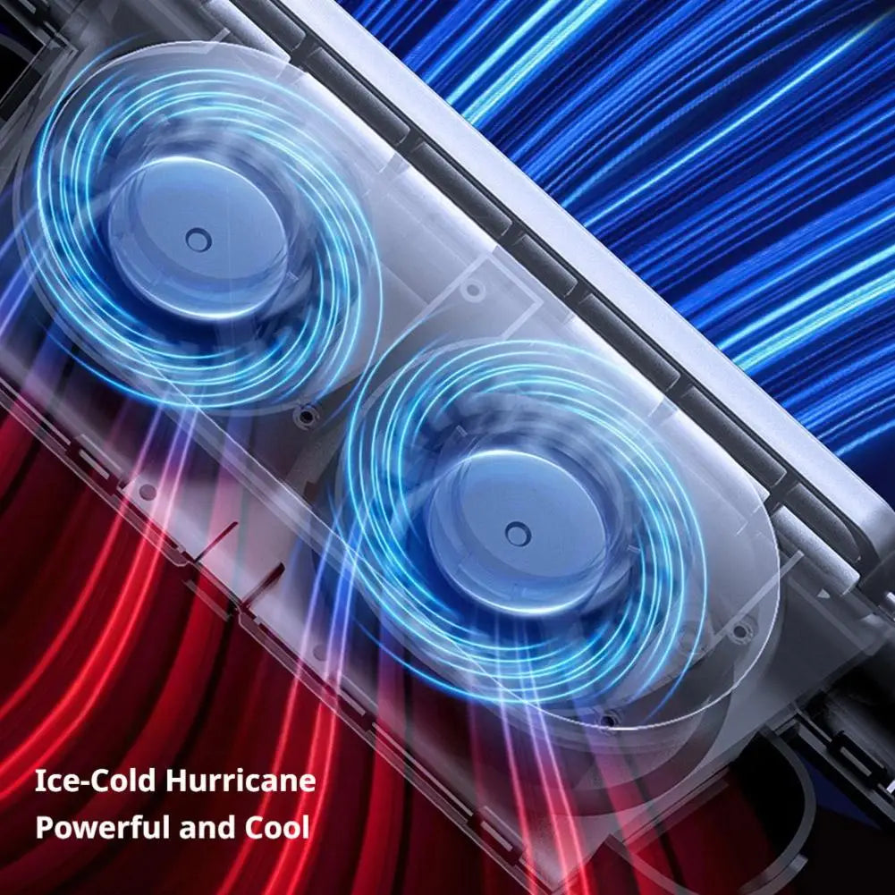 Car Fans for Backseat, Portable Car Seat Fan Rechargeable USB-C Powered Headrest Fan, Dual-Turbo 3-Speed Cooling for SUVs & RVs