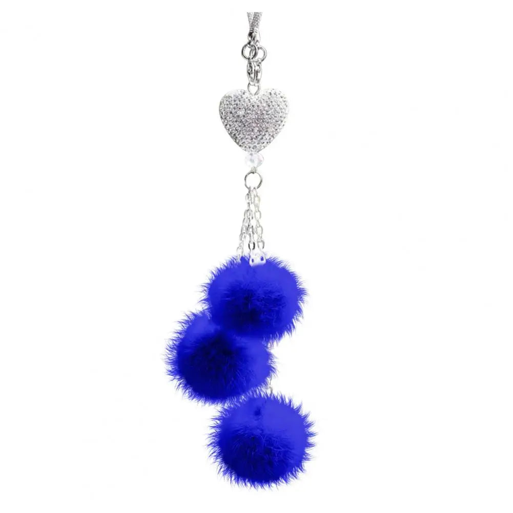 Fashion Diamond Car Accessorie Bling Hairball Pendant Auto Rearview Mirror Pendant Birthday Gift Auto Decoraction Ornaments