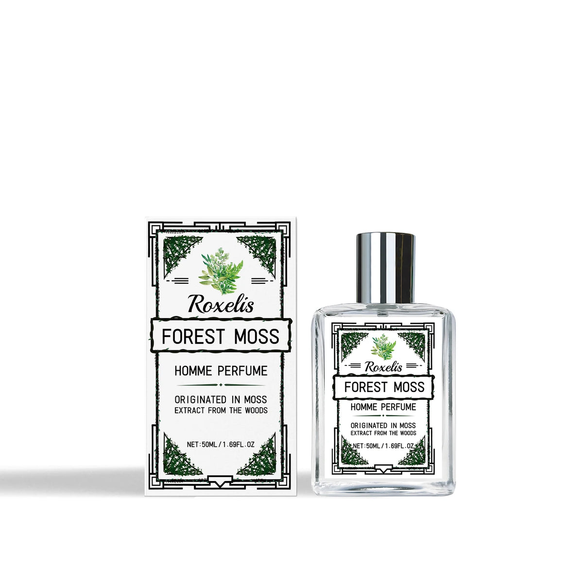 Roxelis 50ml Men's Body Fragrance Fresh Forest Woody Scent Elegant Mild Long Lasting Charming Gentle Fragrance