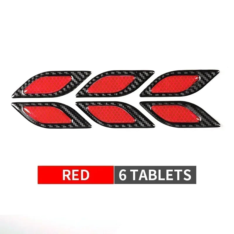 6pcs/set Reflective Strips Anti-Scratch Anticollision Car Stickers Auto Accessories Exterior Eflective Decals