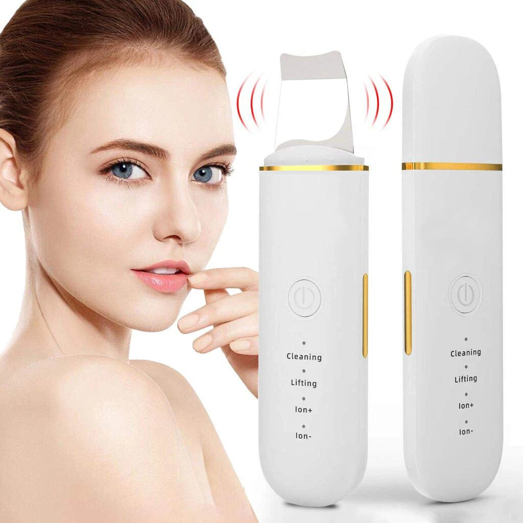 Ultrasonic Skin Scrubber Vibration Face Spatula Blackhead Remover Shovel Clean Cavitation Peeling Facial Lifting Skin Care Tools