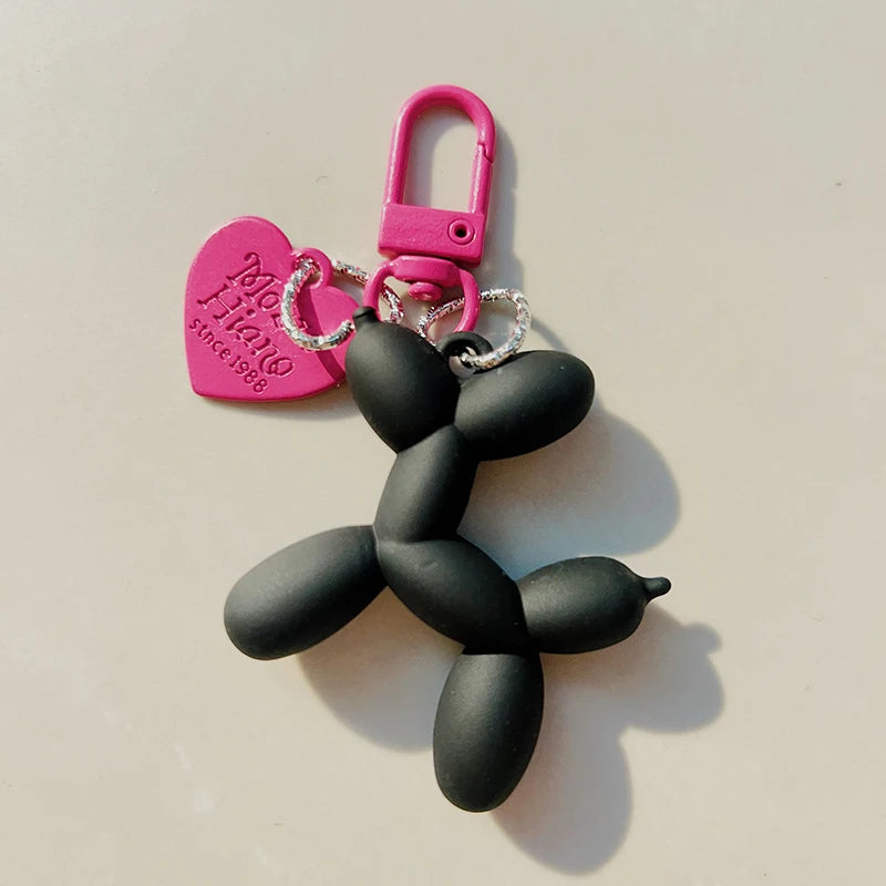 Fashion Keychain Punk Y2K Balloon Dog Keychains for Women Bag Pendant Jewelry Trinket Girl's Car Key Ring Key Chain Accessories