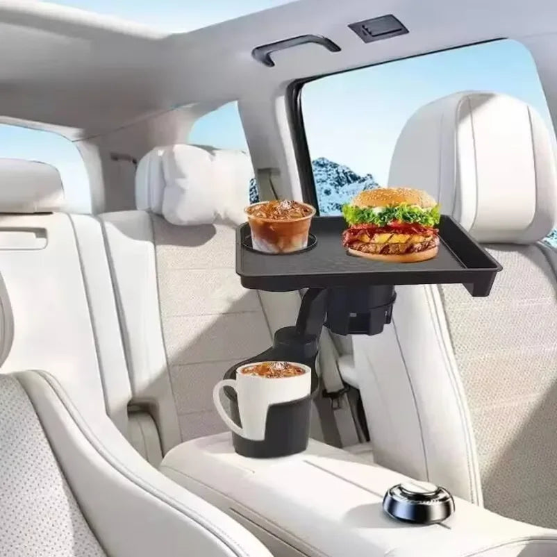 Multifunctional Car Cup Holder Extension Tray Adjustable Auto Interior Organizer Dining Table Storage For Vehicle Drinks