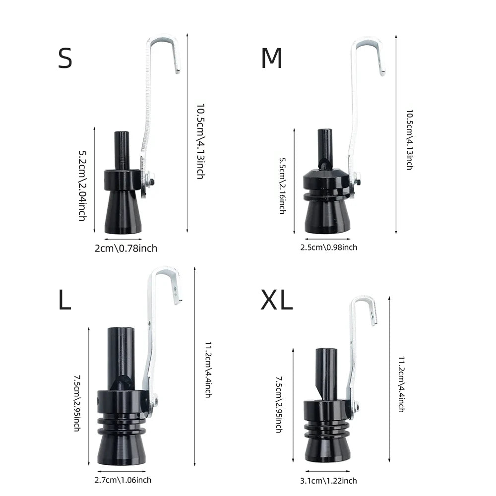 1PCS Turbo Sound Endrohr Auspuff Turbopfeife Pipe Whistle Blow Simulator For Motorcycle Car Modification Exhaust Pipe XL