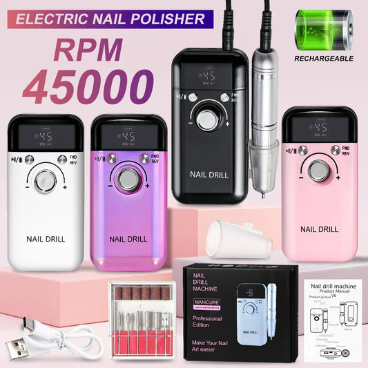 Professional 45000RPM Electric Nail Drill