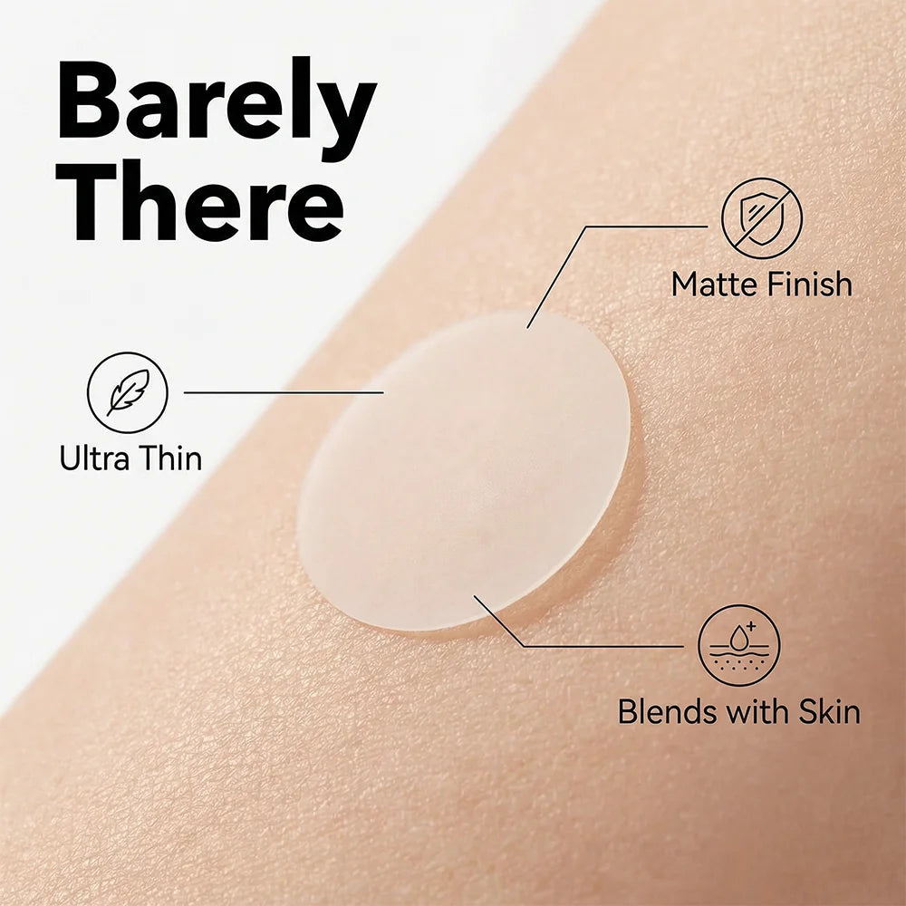 36Pcs Invisible Hydrocolloid Acne Patches, Pimple Zit Stickers for Face, Absorb Pus Oil Reduce Redness, All Day Blemish Cover