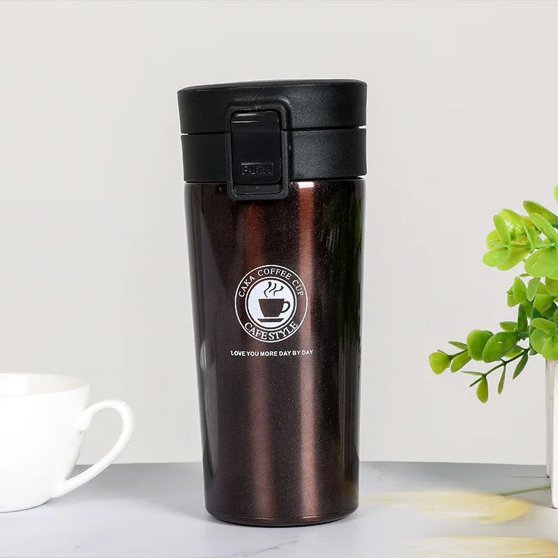 380/510ML Stainless Steel Thermo Bottle Coffee Cup  Outdoor Sports Vacuum Flask Car Thermal Cup Keeps Cold and Heat Thermal Mug