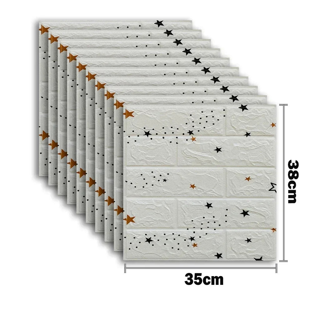 3D Foam Brick Wall Stickers