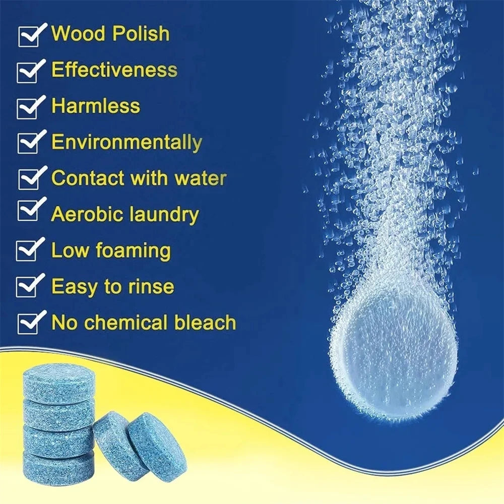 Car Windshield Cleaner Car Effervescent Tablet Glass Water Solid Cleaner Universal Automobile Accessories Spray Cleaner