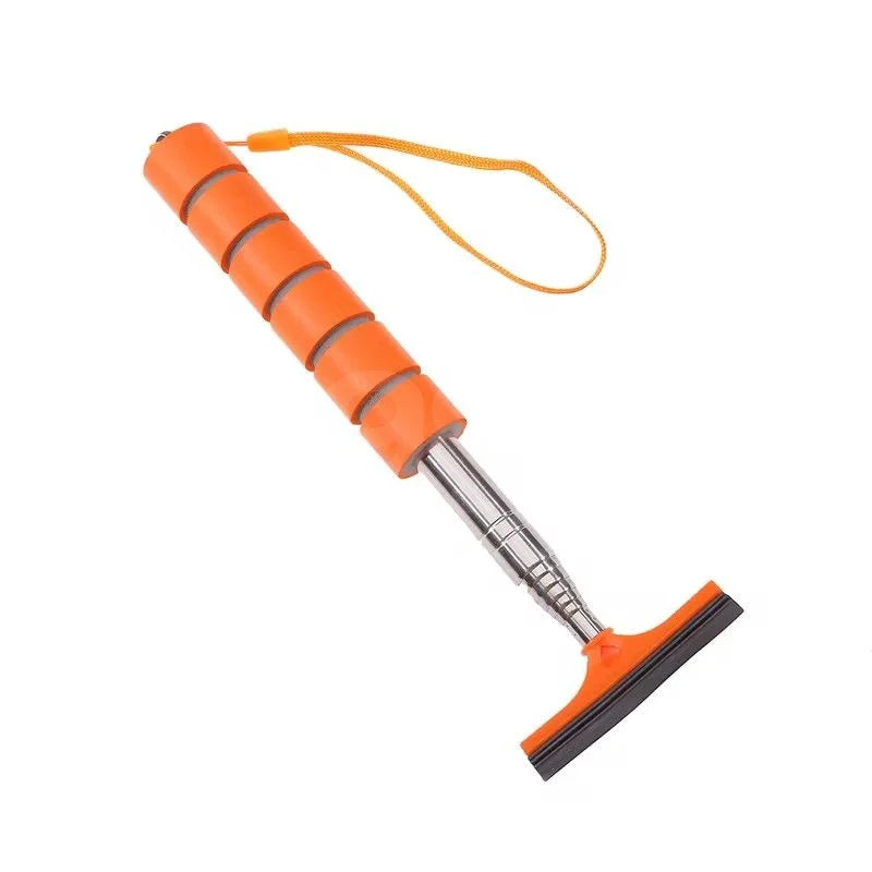 Car Rearview Mirror Wiper Stainless Steel Telescopic Retractable Layered Brush Head Auto Mirror Wash Cleaning Brush Wiper