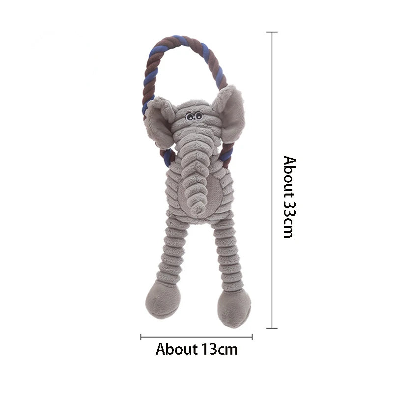 Plush Bone Dog Squeaky Toy Puppy Teething Molar Chew Toy Squeaker Interactive Training Play Toy Pet Daily Care Accessories