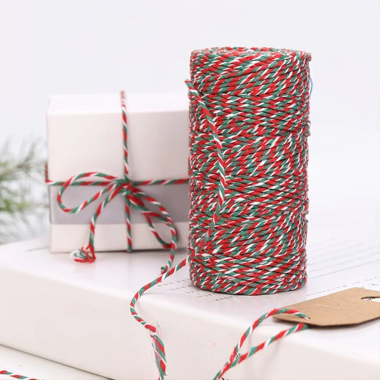 Christmas Red Green Cotton Rope