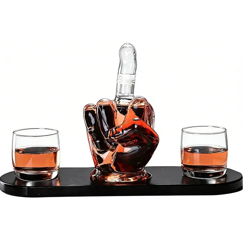 1000ML Decanter, Novelty Finger Whisky Decanter, Scottish Bourbon Bottle
