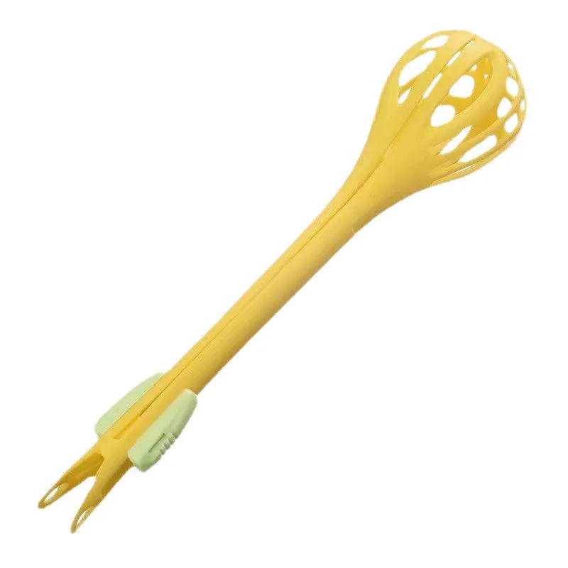 3 in 1 Multifunctional Egg Beater Whisk, Manual Baking Tool with Food Clip and Noodle Clip