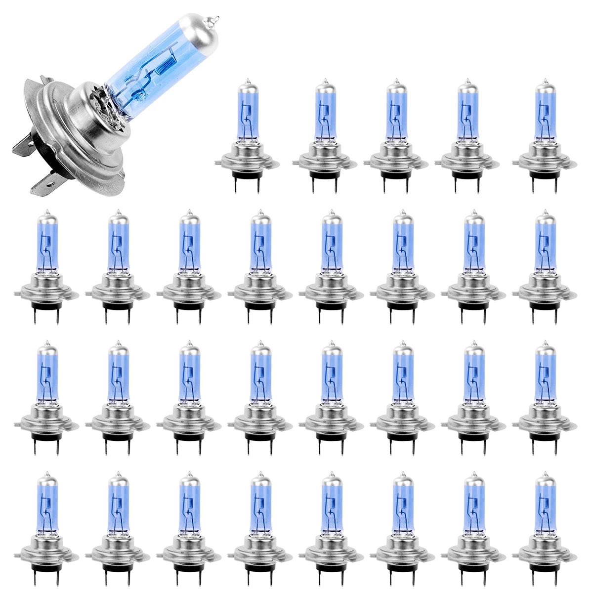 30/1PCS 100W 6000K H7 LED Headlight Super Brigh Daytime Running Lamp Light  Xenon White HALOGEN Car Fog Light Bulbs
